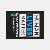 自殺防止認識度人命 フリースブランケット (正面(横))