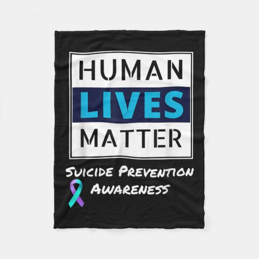 自殺防止認識度人命 フリースブランケット (正面)