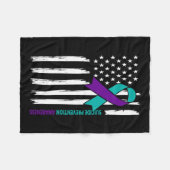 自殺防止認識度月アメリカFl フリースブランケット (正面(横))