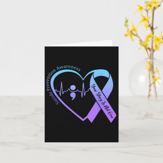 自殺防止認識度月ティール(緑がかった色)と紫 カード (黄色い花)