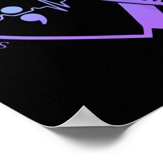 自殺防止認識度月ティール(緑がかった色)と紫 ポスター (角)