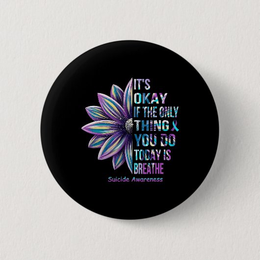 自殺防止認識度月家族サポート 缶バッジ (正面)