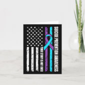 自殺防止認識度月旗ティール（緑がかった色）及びP カード (正面)