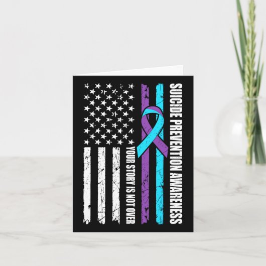 自殺防止認識度月旗ティール（緑がかった色）及びP カード (正面)