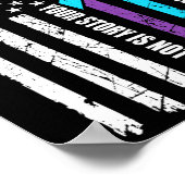 自殺防止認識度月旗ティール（緑がかった色）及びP ポスター (角)