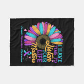 自殺防止認識度私は時間がある聞 フリースブランケット (正面(横))