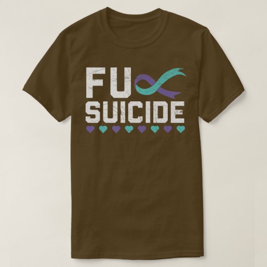 自殺防止認識度精神保健低下 Tシャツ (デザイン正面)