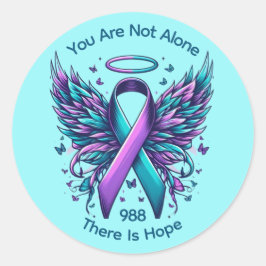 自殺防止認識度終了スティグマ988希望 ラウンドシール