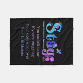 自殺防止認識度自殺待 フリースブランケット (正面(横))