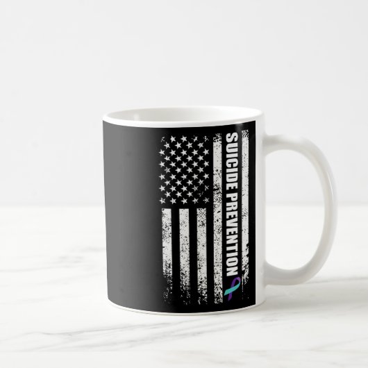 自殺防止認識度自殺防止Us Fl コーヒーマグカップ (右)