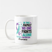 自殺防止認識度週間リボンのサポート コーヒーマグカップ (左)