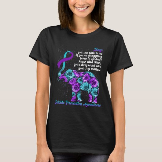 自殺防止認識度 – あなたの人生を維持する Tシャツ (正面)