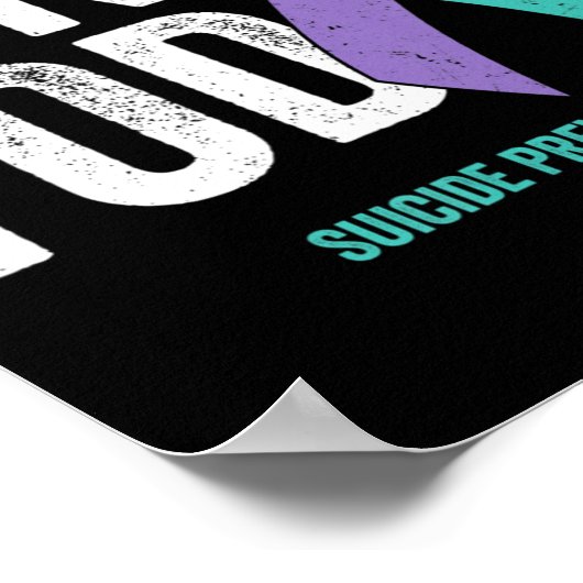 自殺防止認識度 – 今日ではないパープルテ ポスター (角)