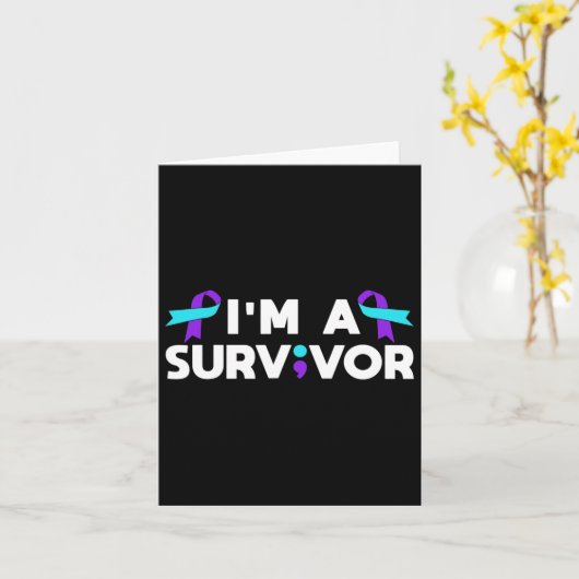 自殺防止認識度Im生存者 カード (黄色い花)