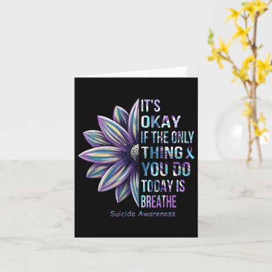 自殺防止認識度Onlはもし大丈夫 カード (黄色い花)