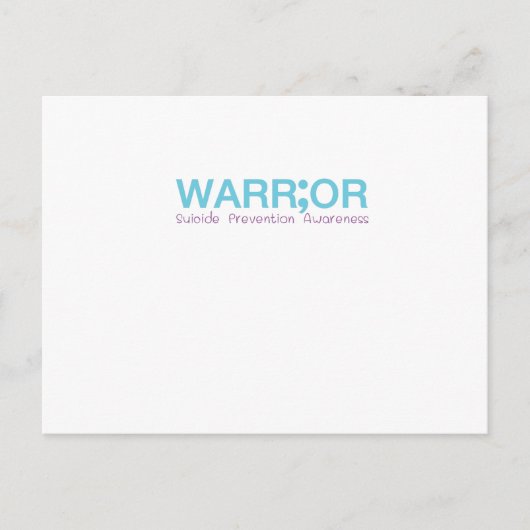 自殺防止認識度Semicolon Live ポストカード (正面)