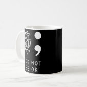 自殺防止認識度YはOkではない コーヒーマグカップ (正面左)