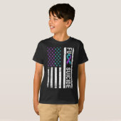 自殺防止週間認識度月American F Tシャツ (正面フル)