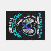 自殺防止 グランドソンのためのTシャツ フリースブランケット (正面(横))