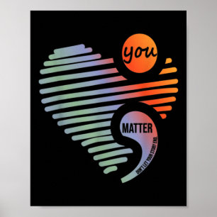 自殺防止 ストーリーは終わらせない ハート ポスター