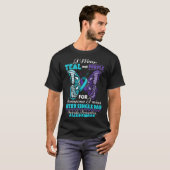 自殺防止 ティールパープル 思い出す人 Tシャツ (正面フル)