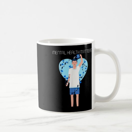 自殺防止 - メンタルヘルスの意識向上 コーヒーマグカップ (右)