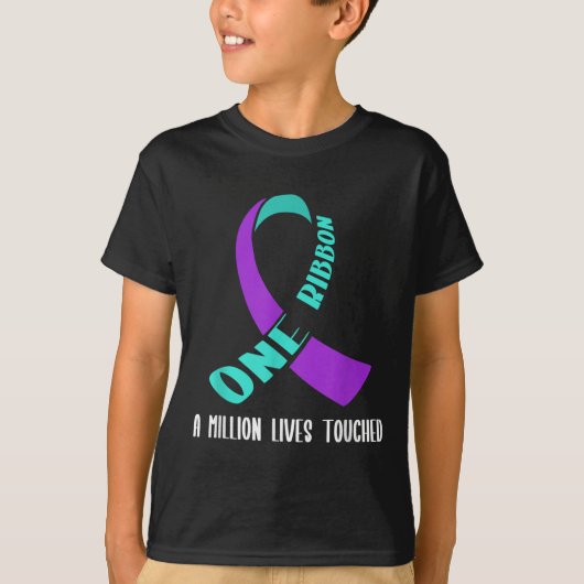 自殺防止+自殺予防+サバイバーサポート Tシャツ (正面)
