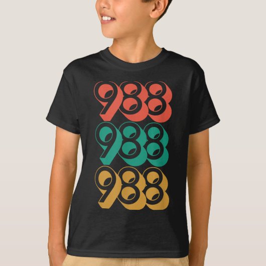 自殺防止 - 988 Tシャツ - 自殺予防 (正面)