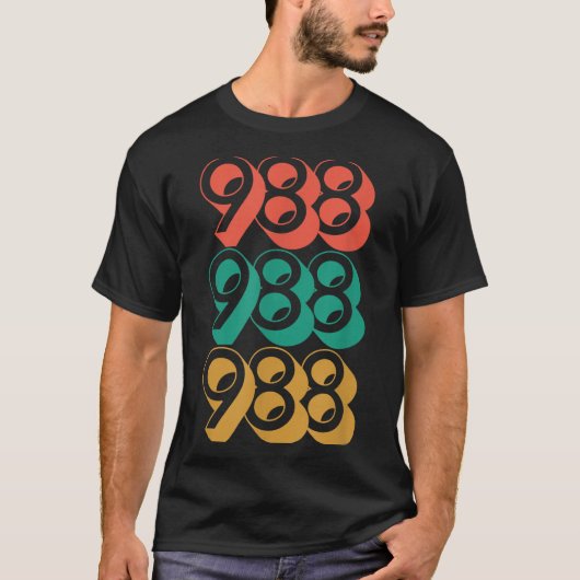 自殺防止 - 988 Tシャツ - 自殺予防 (正面)