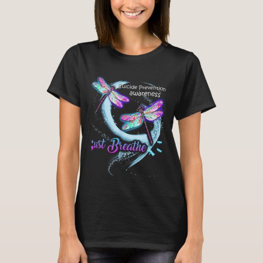 自殺防止Tシャツ Just Breathe 自殺予防 Tシャツ (正面)