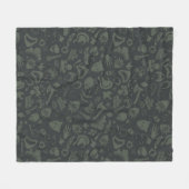 自殺隊 |キャラクターアイコンのパターン フリースブランケット (正面(横))