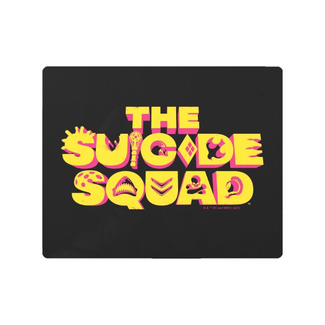 自殺隊 |キャラクターアイコンのロゴ メタルプリント (正面)