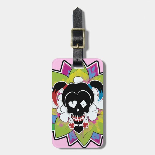 自殺隊|ハーレークインスカルタトゥーアート ラゲッジタグ (正面縦)