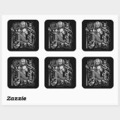 自殺隊|ハーレークインタイポグラフィフォト スクエアシール (シート)