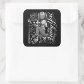 自殺隊|ハーレークインタイポグラフィフォト スクエアシール (バッグ)