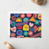 自殺隊 |ハーレークインバッジパターン ノートカード (正面/裏面インサイチュ)