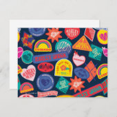 自殺隊 |ハーレークインバッジパターン ノートカード (正面/裏面)