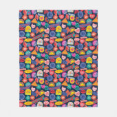 自殺隊 |ハーレークインバッジパターン フリースブランケット (正面)