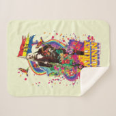 自殺隊 |ハーレークインフラワーズ&レインボー シェルパブランケット (正面(横))