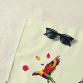 自殺隊 |ハーレークインフラワーズ&レインボー ビーチタオル (インサイチュ)