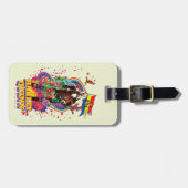 自殺隊 |ハーレークインフラワーズ&レインボー ラゲッジタグ (正面横)