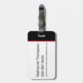 自殺隊 |ハーレークインレッドファーンポートレート ラゲッジタグ (裏面縦)