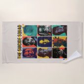 自殺隊 |レトログリッドとハーレークイン ビーチタオル (正面)