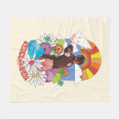 自殺隊 |花と太陽の光 フリースブランケット (正面(横))