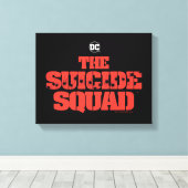 自殺隊 |赤と黒のロゴ キャンバスプリント (インサイチュ (ウッドフロア))