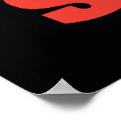 自殺隊 |赤と黒のロゴ ポスター (角)