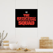 自殺隊 |赤と黒のロゴ ポスター (キッチン)