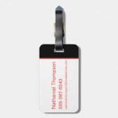 自殺隊 |赤と黒のロゴ ラゲッジタグ (裏面縦)