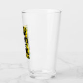 自殺隊 |黄色と黒のアイコンブロック タンブラーグラス (左)