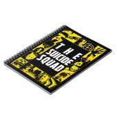 自殺隊 |黄色と黒のアイコンブロック ノートブック (左側)